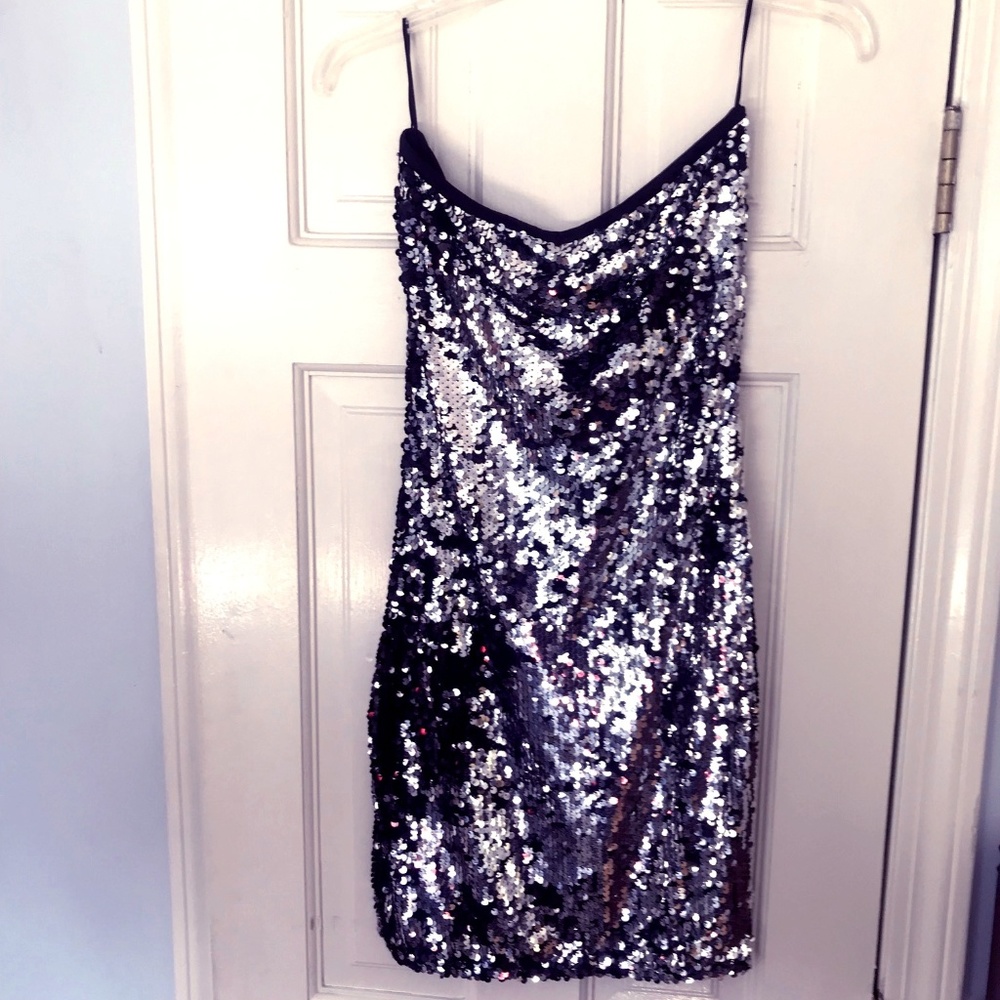 Cotton Club Sequined Strapless Dress from LF